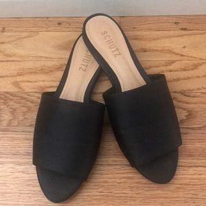 Schutz Black Sandals